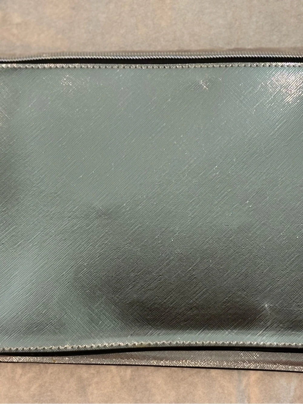Victoria's Secret Silver Glitter Cosmetic Clutch